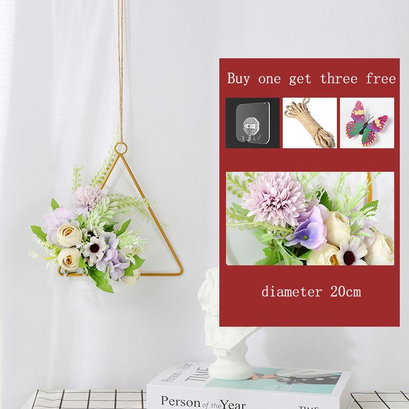Wall Decoration Creative Dining Room Nordic Dormitory Bedroom Room Layout Hanging Decoration Living Room Wall Wall Wrought Iron Pendant