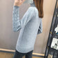 Pofulove Women Turtleneck Pullover Sweater Solid Basic twist Knitted long sleeves Sweater Jumper