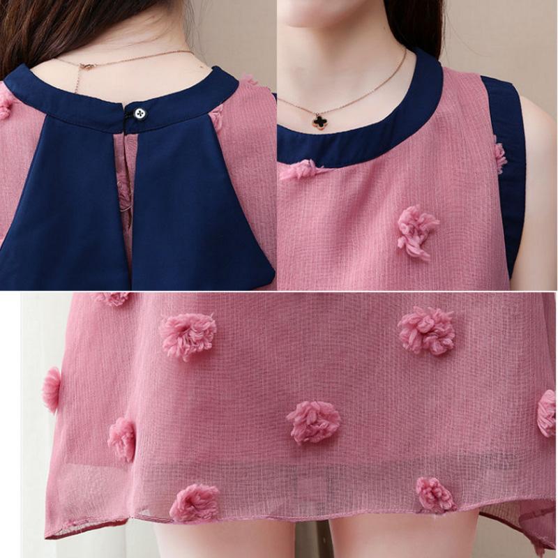 Bow Chiffon Vest Women's Summer Dress Sleeveless Round Neck Above The Knee  Home Dating Party Daily Wear