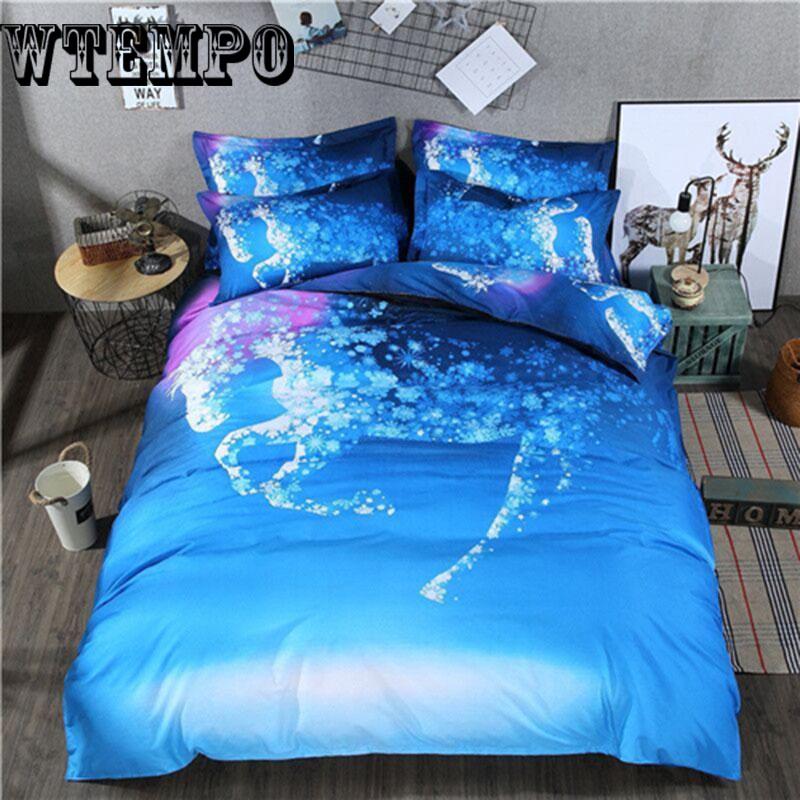 Luxury Bedding Bed Sheet Duvet Cover Pillow Case Comforter Set 3d Printing  King Home Textile