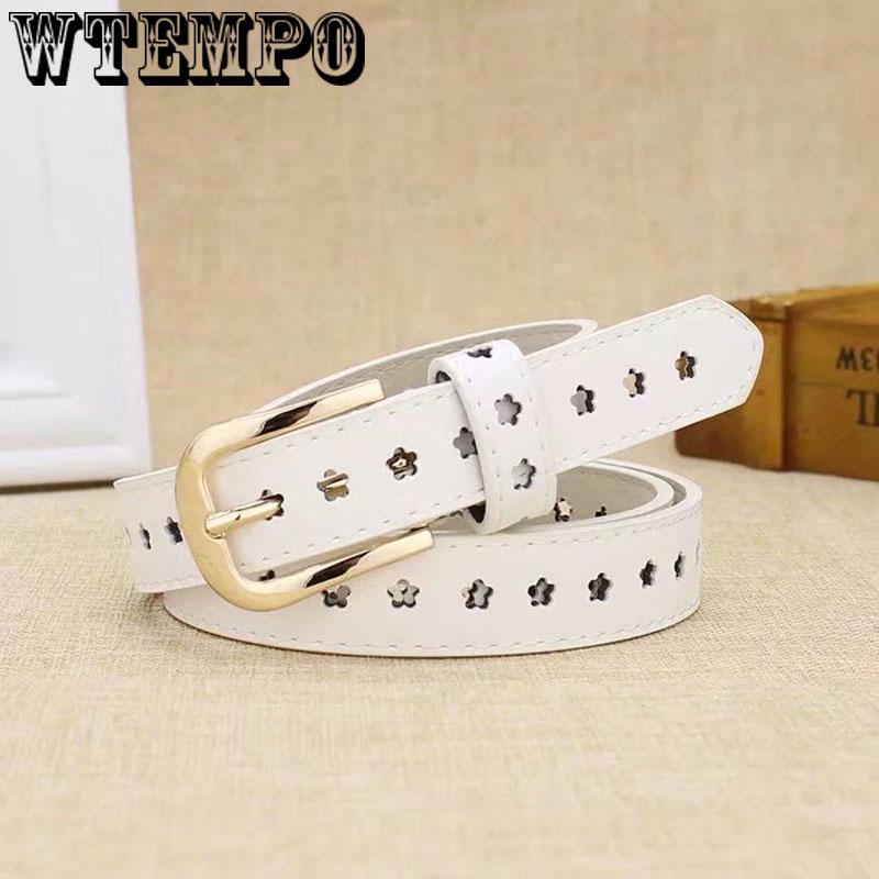 Fashion Leather Adjustable Belt Female Brown Waist Belts Women Dress Strap