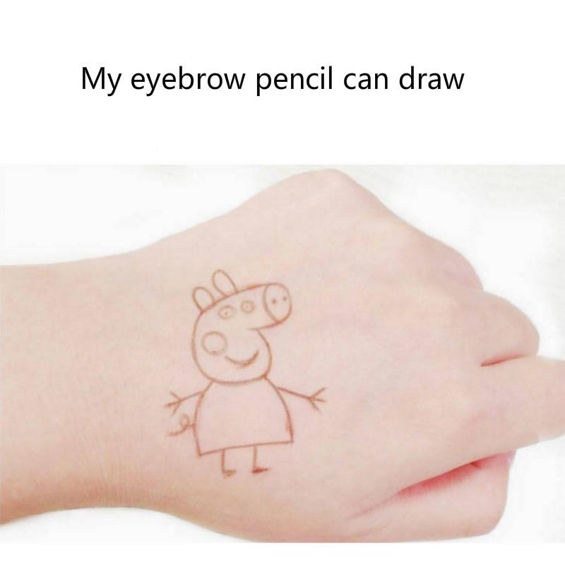 New super fine eyebrow pencil waterproof and sweatproof long lasting color fade student beginner