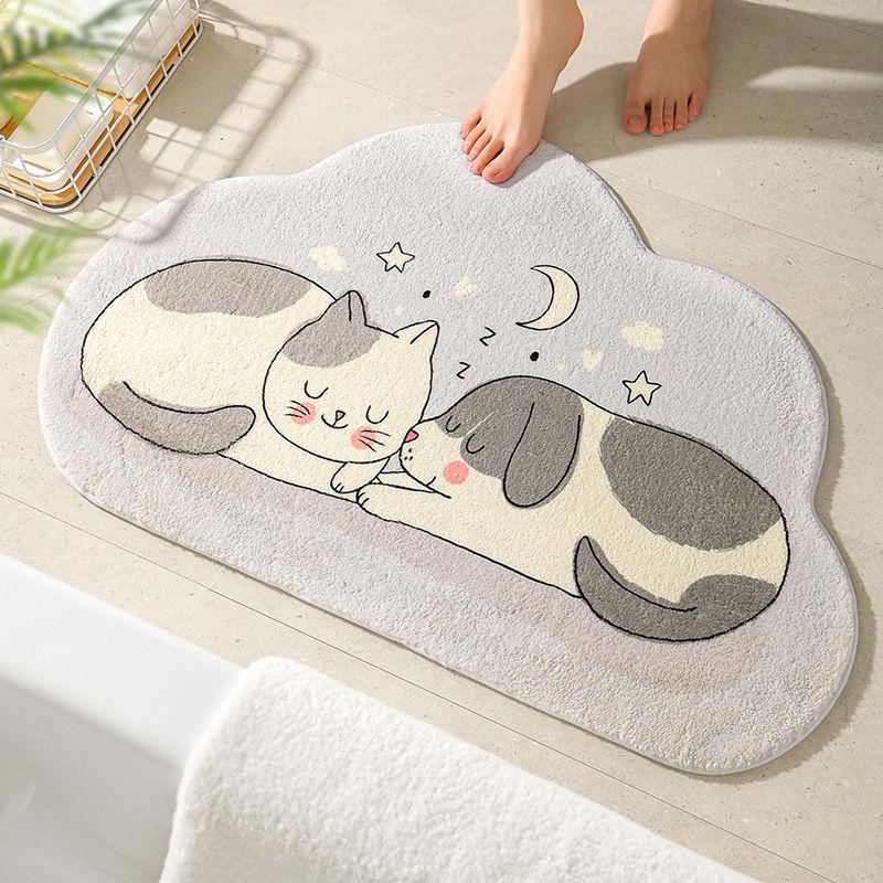 Household Bathroom Floor Bathroom Water-absorbing Anti-sheath Bed Bedroom Toilet Door Padding Home Delivery Pad Carpet 40*60cm/50*80cm