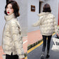 Disposable Bright Face Down Padded Jacket Women Short Korean Style Cotton Coat Warm Stand-collar Down Jacket