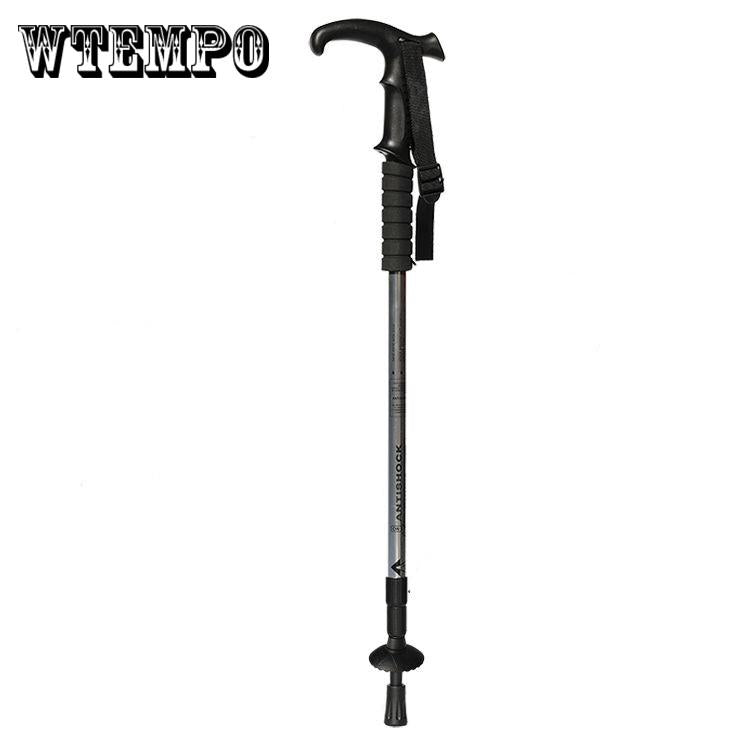 Hiking Stick Outdoor Walking Mountaineering Stick Anti-shock Trekking Alpenstock