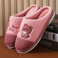 Pink Slippers Women Winter Warm Cotton Shoes Home Indoor Casual Mens Blue Plus Size Slides Blue Thick Fleece Non Slip Couples Slippers