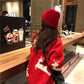Warm Sweater Women's Wild Round Neck Long-sleeved Sweater Christmas Jacket Autumn and Winter