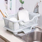 Large Drain Rack Kitchen Dishes Chopsticks Drain Rack Sink Drain Basket Home Organizer Hollow Basket Square Drain Pan Bowl Holder Tray Storage Basket