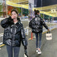 Women's Short Down Padded Jacket Winter Bright Face Down Padded Jacket Thick Loose Small Padded Jacket Korean Style Jacket