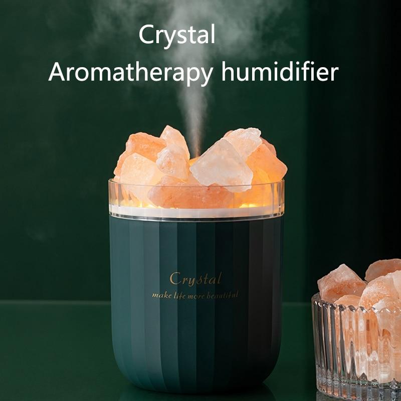 Portable Crystal Aromatheraphy Humidifier USB Wireless Aroma Essential Oil Diffuser Air Humidificador with Atmosphere Lamp Home