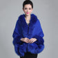 Autumn and Winter Imitation Fox Fur Coat Ladies Shawl Cloak Loose Large Size Short Fur Collar Cloak Thick