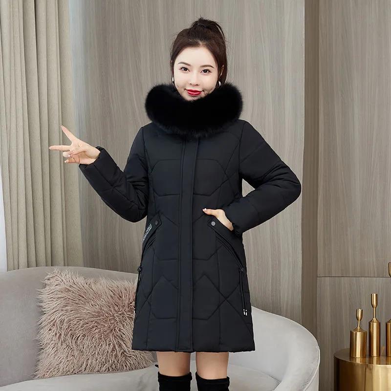 Winter Padded Jacket Women Winter Padded Jacket Mother Winter Jacket Padded Jacket Women Mid-length Thick and Removable