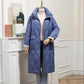 Stand-up Collar Down Jacket Women's Mid-length Korean Style Loose Over-the-knee Thick Plus Size Jacket