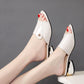 Sandals Women's Medium-heeled Thick-heeled Summer Soft Leather Sandals and Slippers Outside Wear Fish Mouth Large Size Women's Shoes