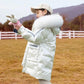 Girls' Warm and Windproof Down Jacket Disposable Mid-length Clothes Winter Thick White Duck Down Jacket