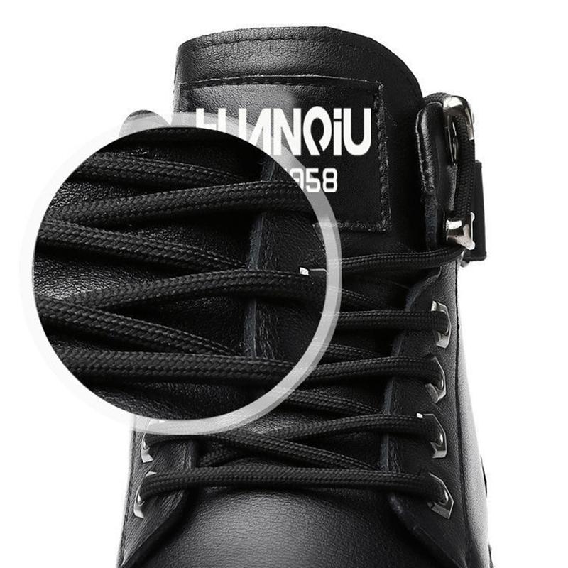 Autumn and Winter Plus Velvet Korean Version of The British Martin Boots Men's Leather Boots