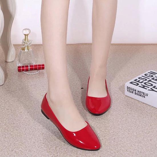 WTEMPO Spring Recreational Flat with Flat Bottom Shoe Shallow Mouth Covers A Foot Female Odd Shoes