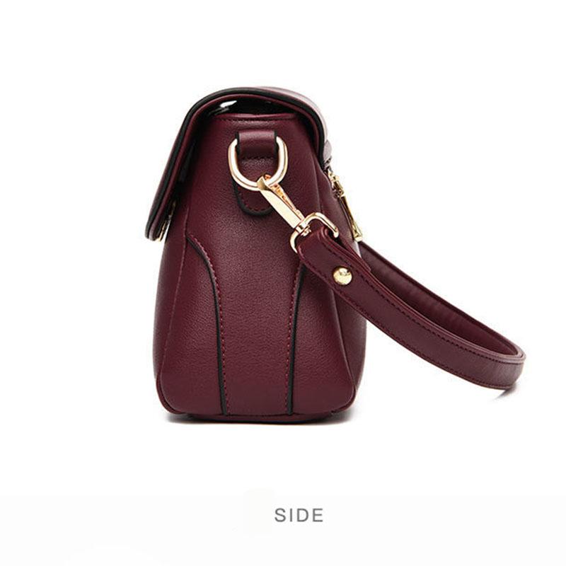 Women Shoulder Messenger Bags Casual Female Crossbody Bags Soft Surface Genuine Leather Cowhide Two Shoulder Straps Adjustable