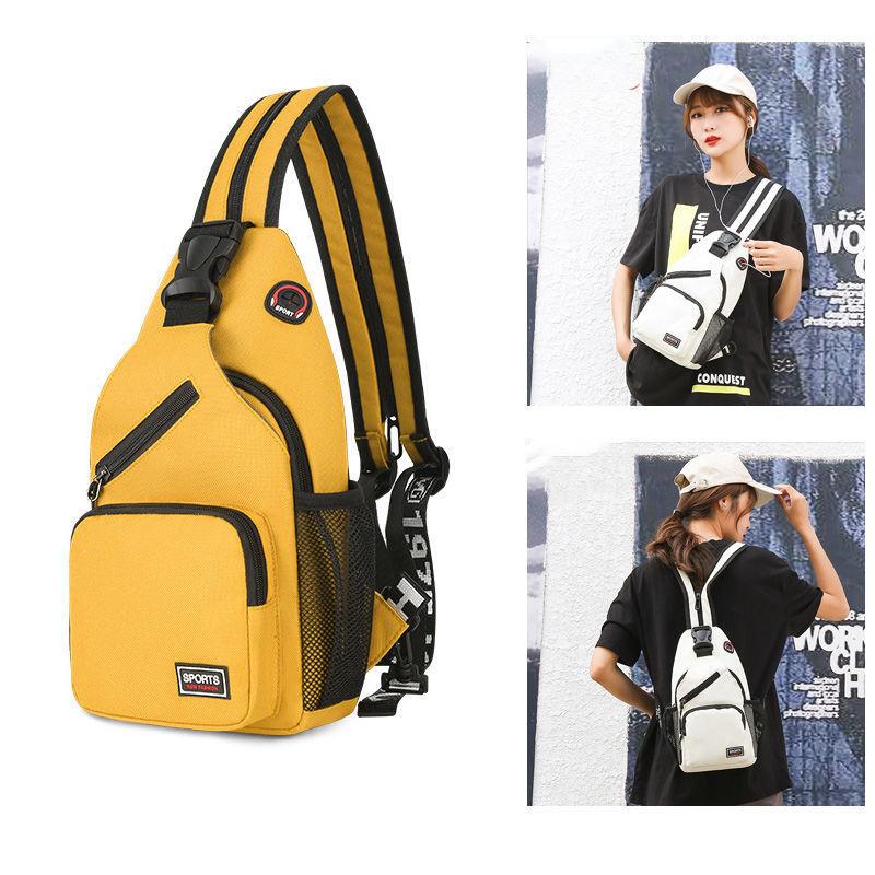 Fashion Ladies Cross-body Chest Bag Backpack Dual-use Large-capacity Male Trendy Brand Korean Version of The Wild Chest Bag Student Shoulder Bag