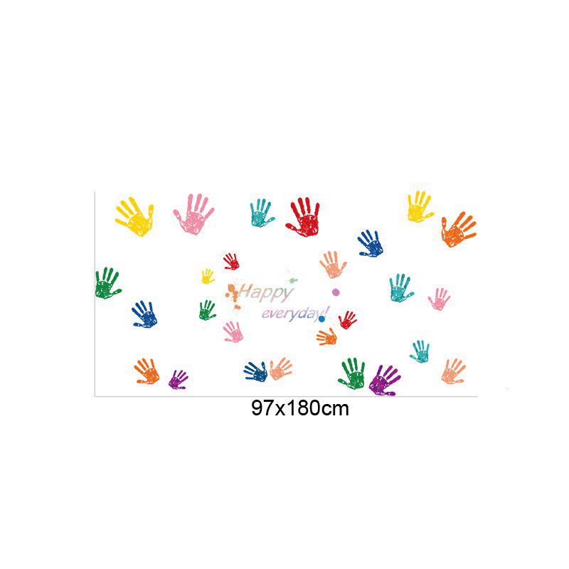 [Wall sticker ]New Diy Colorful Handprint Vinyl Wall Stickers For Kids Rooms Studio Wall Decals Refr