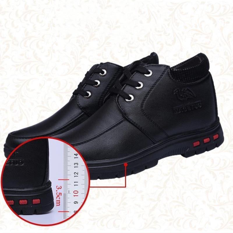 Winter Plus Velvet Thick Men's Cotton Shoes Thick-soled Non-slip Men's Casual High-top Warm Cotton Shoes Dad Shoes
