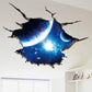 Stereo 3D Space Nebula Background Decoration Removable Stickers waterproof wallpaper