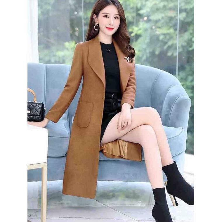 Women Coat Winter Wool Blends Coat Winter Autumn Female Long Sleeve Jacket Plus Size Casual Outwear