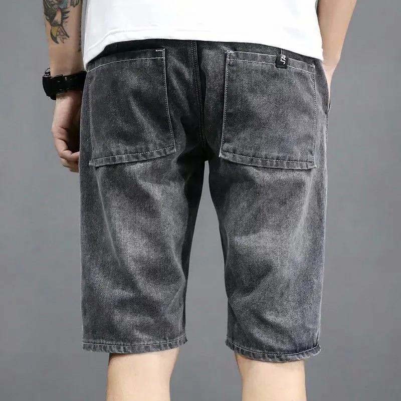 Jeans Men's Loose All-match Overalls Shorts Large Size Youth Five Points Men's Casual Pants