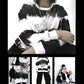 Personalized Tie-dye Printed Sweatshirt Women's Mid-length O-neck Loose Pullover Hoodies