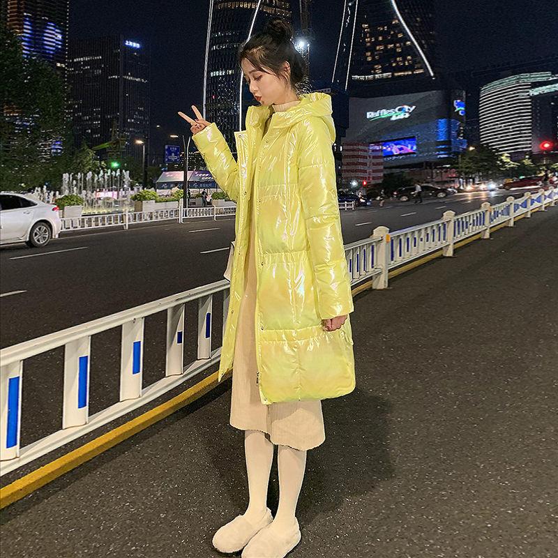Shiny Cotton Cotton Women's Winter Clothes New Style Cotton Cotton Women's Mid-length Cotton Colorful Colorful Loose Bread Clothes