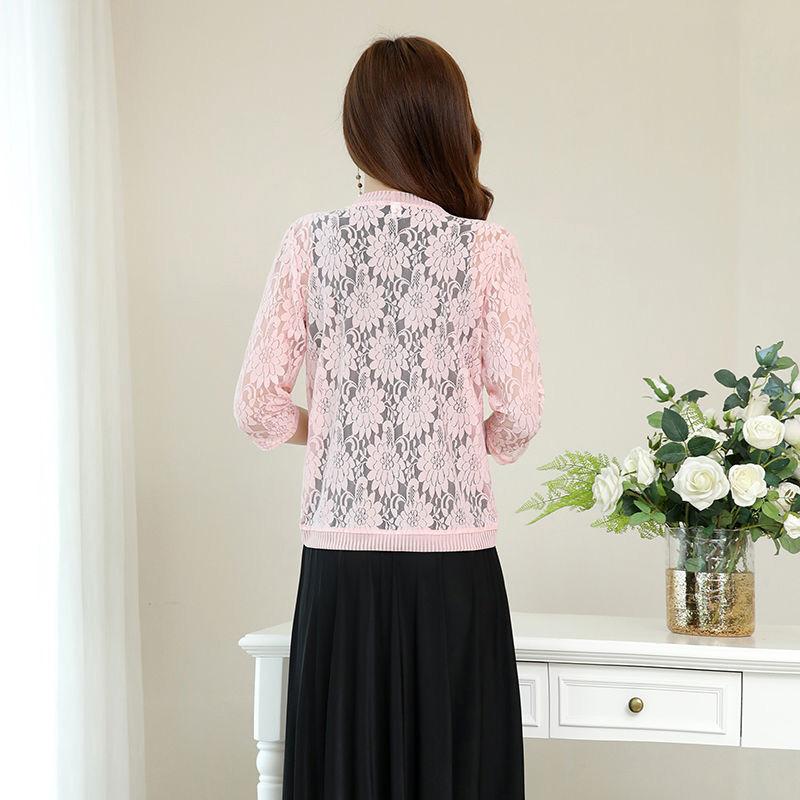 Flower Pattern Hollow Out Women Solid Color Thin Shawl Sun Protection Summer