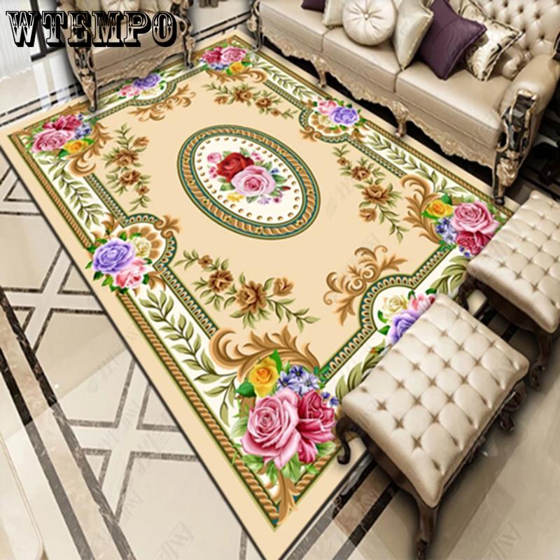 Big Size Persian Carpet Living Room Coffee Table Carpet Rectangle Ground Mat Classical Home