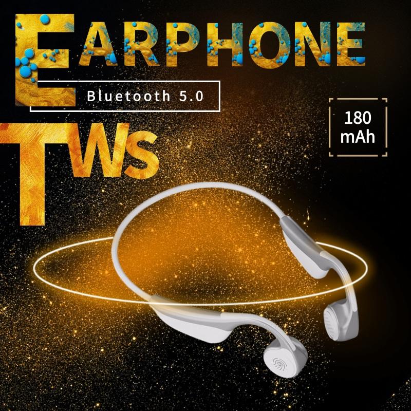 Bone Conduction Sports Bluetooth Headset Earphones Stereo Wireless Music Handfree for Sports Driving