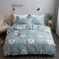 Cotton Grey Bedding Sets with Duvet Cover Bed Sheet Pillowcase Cute Stripe Bed Linen King Queen Twin Size