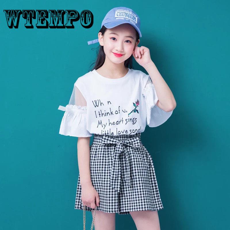 Short Pants 2pcs Kids Baby Girls Summer Outfits Clothes T-shirt Tops Shorts Pants Set