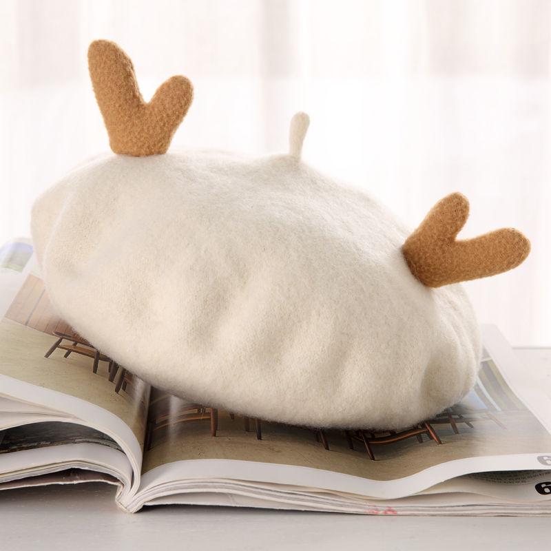 Winter Christmas gift  Berets Hairy elk hat Woman Christmas decoration Christmas hat