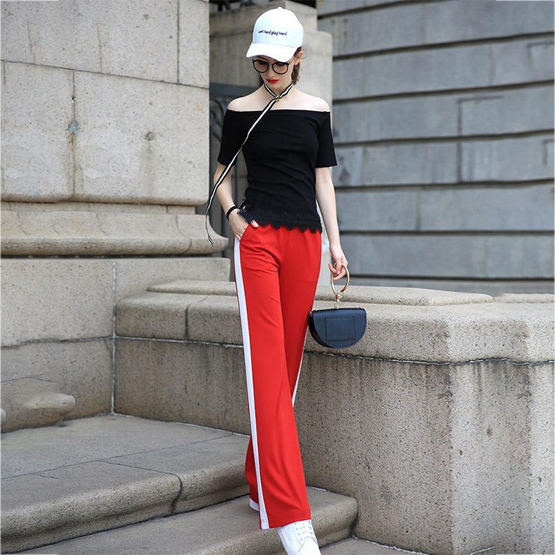Casual Pants Trousers Women Loose Wide-leg Spring Summer Autumn Micro-flared Pants Straight Large Size Fashion Sports Pants