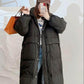 WTEMPO Down Jacket Mid-length Over-the-knee Quilted Jacket Loose Fashion White Duck Down