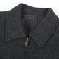 Men's Autumn and Winter Wool Plus Velvet Padded Jacket Stand-collar Casual Jacket Male Warm Thick Coats Mid-length Thick Coat Black Grey Outerwear