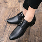 Fashion Pointed Toe Leather Shoes Men's Business Casual Shoes British Style Patent Leather Shoes