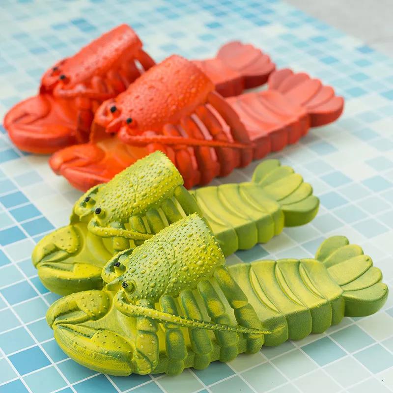 Parent-child Slippers for Men and Women Summer Creative Cute Crayfish Slippers To Wear Beach Sandals Outside Home