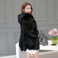 Autumn and Winter Mid-length Slim Coat Fashion Simple Casual Jacket Pure Color Hooded Female Jacket