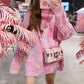Women Long Section Knitwear Loose Fantastic Colorful Half Turtleneck Pullover Sweater Dress
