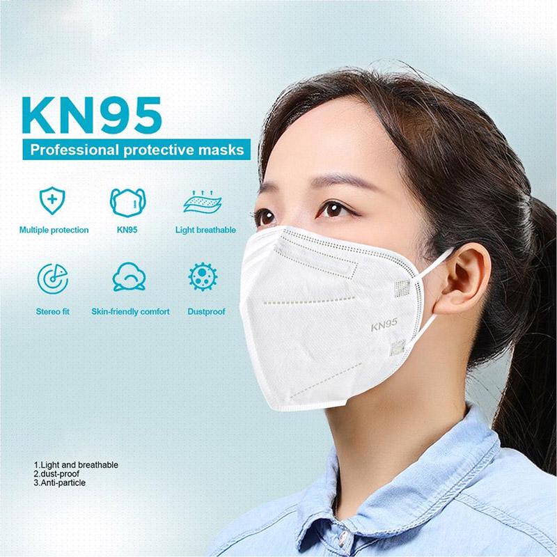 KN95 Face Mask Anti-dust Anti-fog PM2.5 Earloop Face Mask Safety Protective Masks As KF94 FFP2 FFP3