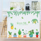fresh green leaf potted Nordic plant removable summer spring wall sticker