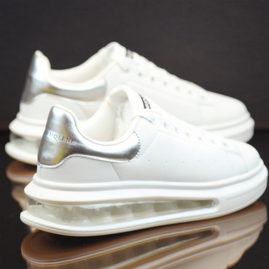 Men Women Sneaker White Leather Sports Shoes Couple Casual Shoes  Increased Running Shoes Unisex