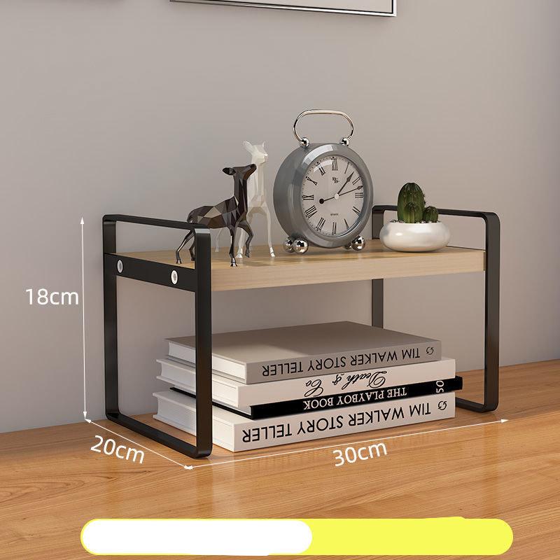 Desktop Shelf Desk File Storage Rack Bay Window Table Multi-layer Wrought Iron Desk Kitchen Finishing Shelf Divider Single Layer