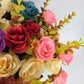 Single Fake Flower Simulation Bouquet Rose Flower Dried Flower Silk Flower Cloth Flower Plastic Flower Small Bunch Cloth Decoration Flower Arrangement
