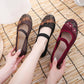 Old Beijing Cloth Shoes Women's Single Shoes Summer Mother Shoes Middle-aged and Elderly Breathable Mesh Shoes Flat Hollow Cloth Shoes