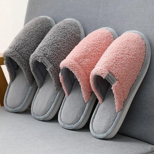 Autumn and Winter Couple Indoor Cotton Slippers Home Slip-proof and Warm Soft-soled Cotton Slippers